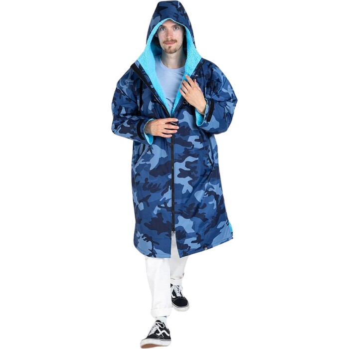 2024 Dryrobe Advance Cambio De Manga Larga Robe V3 DALSV3 - Blue Camo / Blue